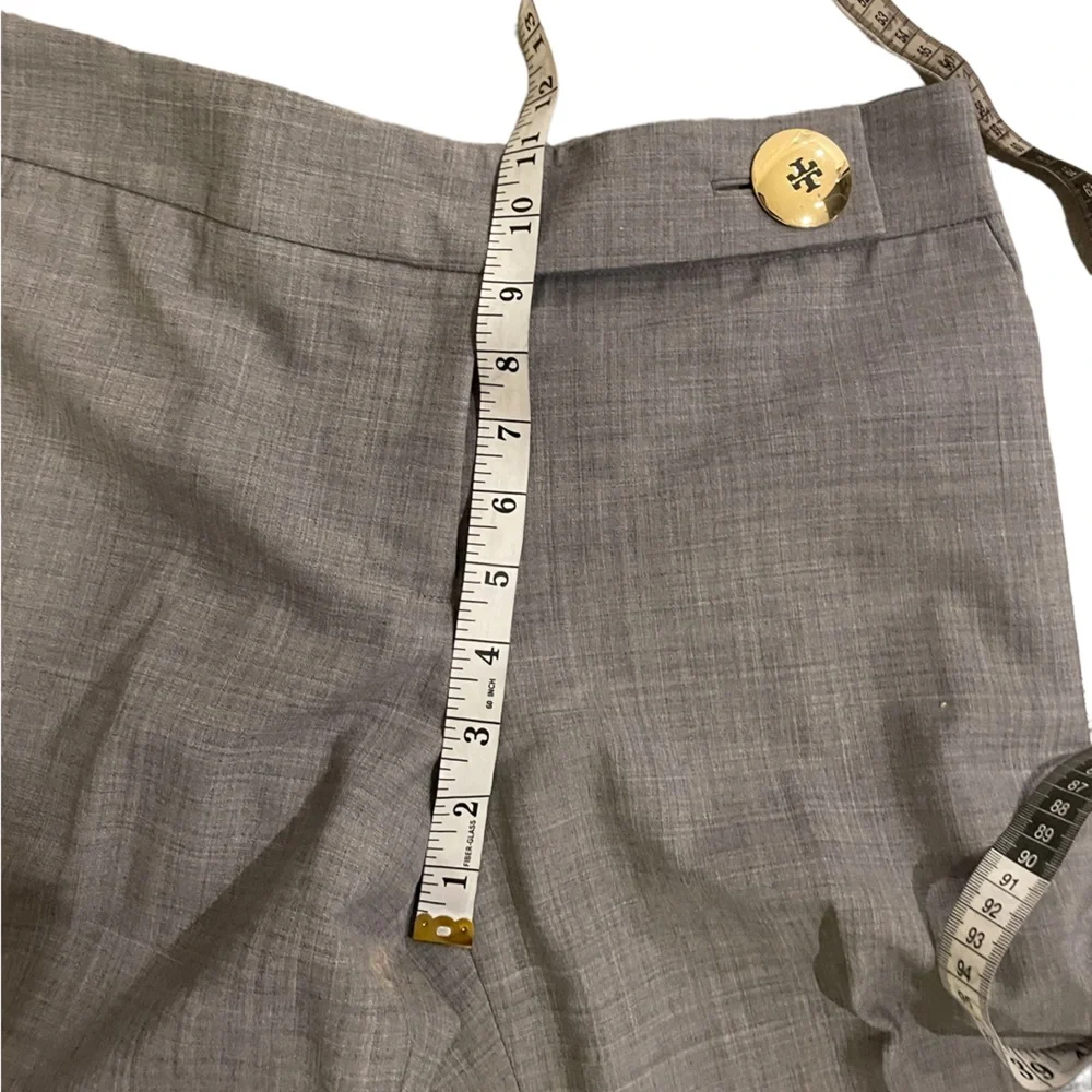 Tory Burch Gray Wool Wide Leg Dress Pants Size 8